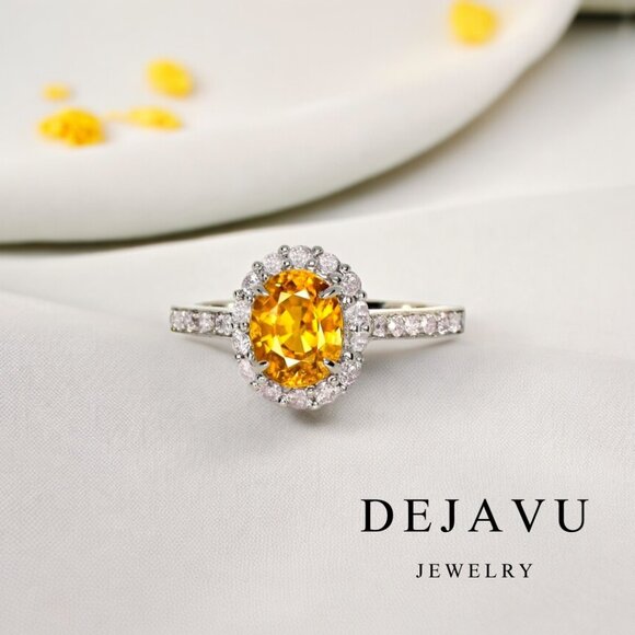 Yelloe Sphene Ring - Picture 1 of 7